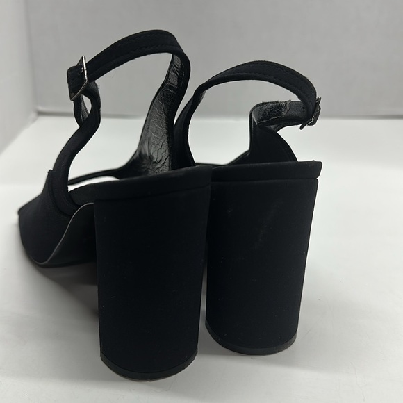 Robert Clergerie Heels High Heel Shoes Square Open Toe Ankle Strap Black Size 8 - Picture 5 of 11